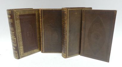 [RELIURES ROMANTIQUES]. Réunion de 4 ouvrages...