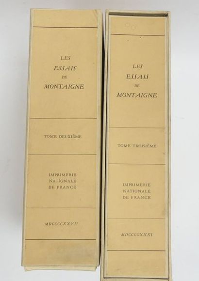 MONTAIGNE. Les Essais (…). 1906-1931. 2 vol....