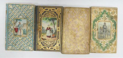 Réunion de 4 ouvrages – in-12, reliure cartonnage...