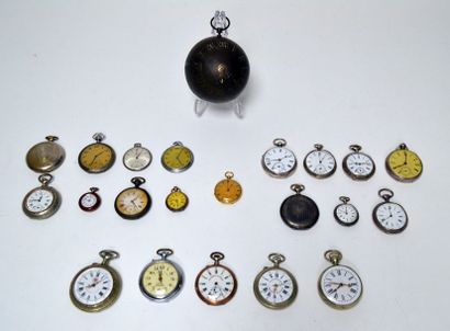 Lot de 22 MONTRES, dont 21 montres de gousset,...
