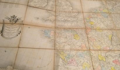 CARTE DES ROUTES DE POSTES DE L'EMPIRE gravée,...