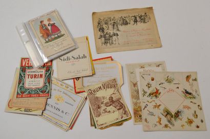 Lot d'ETIQUETTES à alcools diverses, un lot...