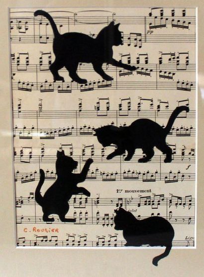 C. ROUGIER, XXe. Chats sur une partition...