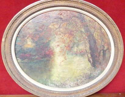 Giordani ITALO. Automne. huile sur panneau...