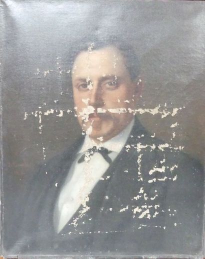 Ecole française. Portrait d'Emile Alexandre...