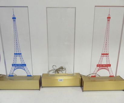 Lot de trois TOURS EIFFEL éclairantes en...