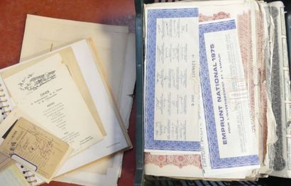 Lot d'ACTIONS et papiers divers