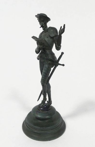 DON QUICHOTTE, Sujet en bronze. H. 20 cm