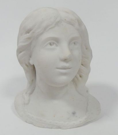 BUSTE de jeune fille en albâtre (accident...