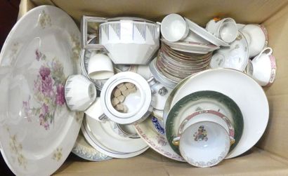 Lot de faïences et porcelaines dont Limoges,...