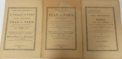 PLANS DE PARIS, 3 vol.  contenant les plans...