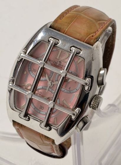 VAN DER BAUWEDE. MONTRE BRACELET en acier...