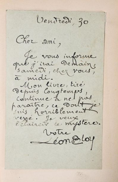 BLOY (Léon). LE SANG DU PAUVRE. Paris, Juven,...
