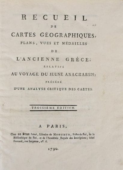 BARTHELEMY. RECUEIL DE CARTES GEOGRAPHIQUES,...