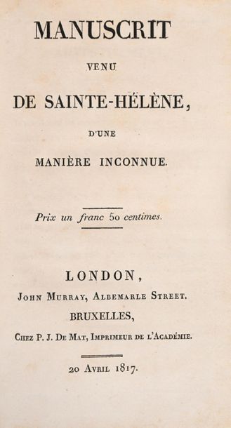 [LULLIN DE CHATEAUVIEUX (Jacob)]. MANUSCRIT...