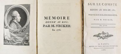 NECKER. Mémoire donné au Roi en 1778 – Compte...