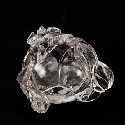 CHINA, 20th century. Two crystal flower-shaped...