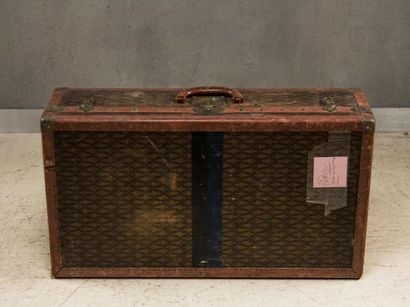 Unidentified trunk made of coated canvas...