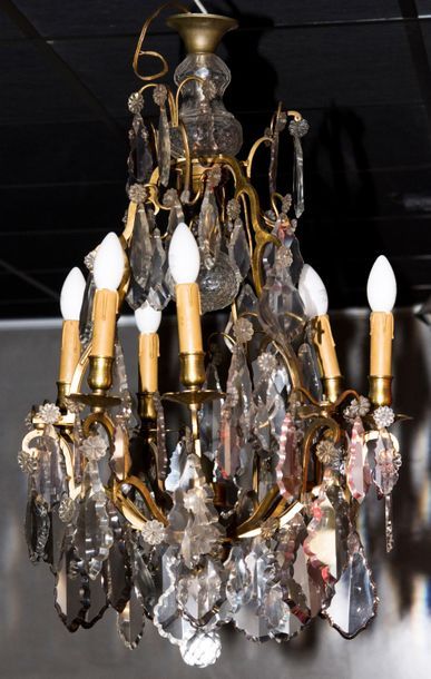 Attributed to Baccarat. Chandelier with cut...