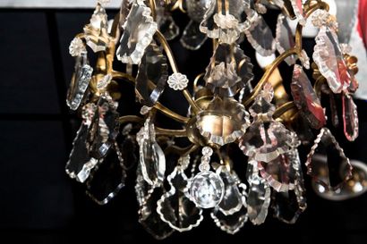 Attributed to Baccarat. Chandelier with cut...