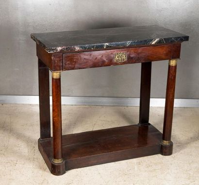 Rectangular console made of mahogany and...