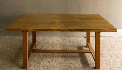 Pierre CHAPO (1927-1987). Dining table model...