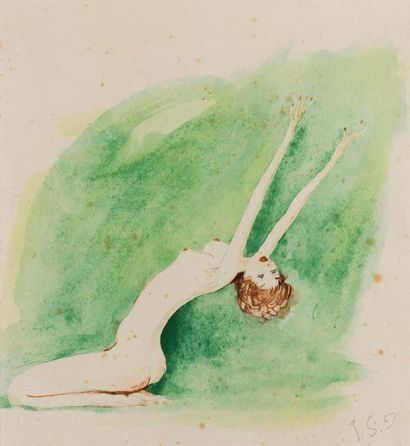 Jean-Gabriel DOMERGUE (1889-1962). Nude on...