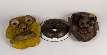 Contemporary African art. Two masks made...