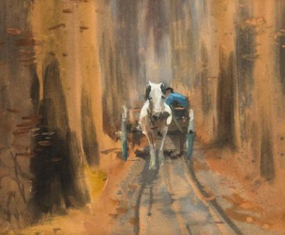 *Maurice HAGEMANS (1852-1917). Hitch, undergrowth...