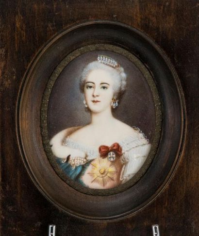 Russian miniature: Catherine of Russia. 20th...