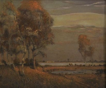Eugène DAVID-GIRIN (1848-1917). Paysage....