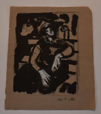 Antoine CHARTRES (1903-1968). Femme assise...