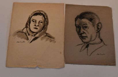 Antoine CHARTRES (1903-1968). Lot deux études...