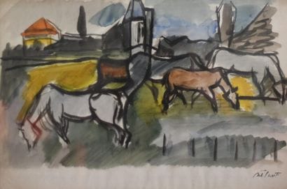 Antoine CHARTRES (1903-1968). Paysage aux...