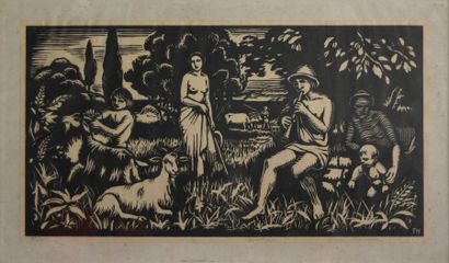 Pierre THÉVENIN (1905-1950). Bacchanale....