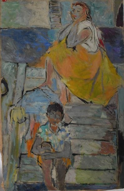 Alice GAILLARD (1927-2017). Tableau double...