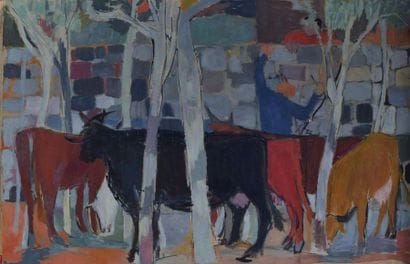 Alice GAILLARD (1927-2017). Tableau double...