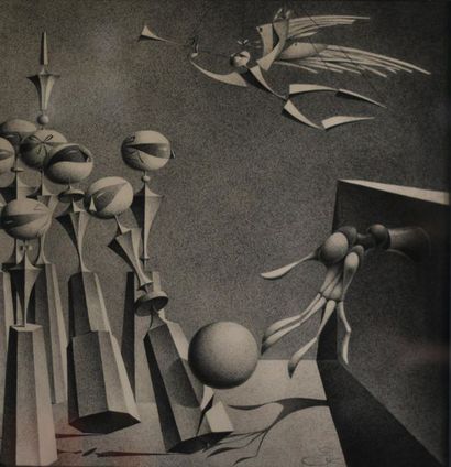 Jacques RAVEL (1923-2008). Le jeu de broquillon....