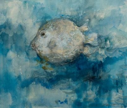 Michel CIRY (1919). Poisson-coffre. 1958....