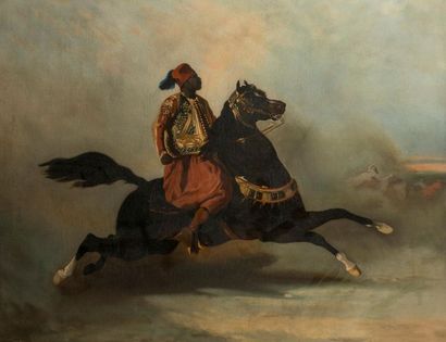 Alfred de DREUX (Suiveur de). Cavalier oriental....