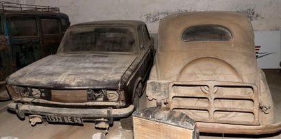 Simca 5, a set of three vehicles, one of...