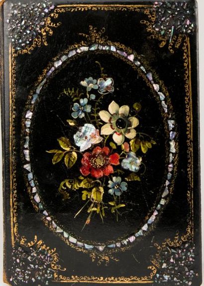 Petit porte-document en papier mâché, plat...