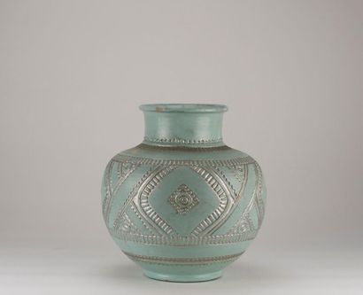 Émile LENOBLE (1875 - 1940). Ceramic vase...