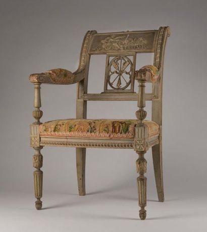 Control or children's armchair made of carved,...