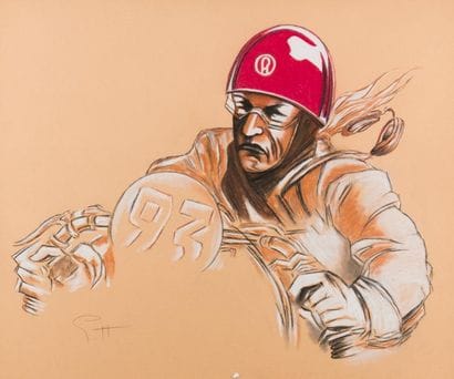 GEO HAM (1900-1972). The motorcycle rider,...