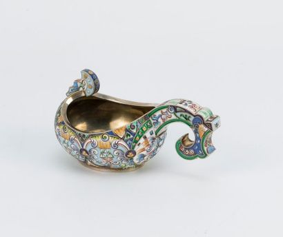 Kovsh en argent et émail cloisonné. Fedor...