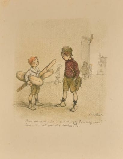 Francisque POULBOT (1879-1946). Lot de cinq...