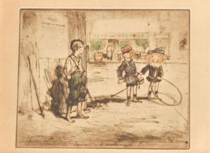 Francisque POULBOT (1879-1946). Lot de six...
