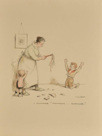Francisque POULBOT (1879-1946). Lot de six...