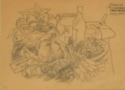 CLEMENT-SERVEAU (1886-1972). Lot de trois...